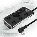 IPX6 Outdoor Power Strip Weatherproof Surge Protector - 6 Outlets + 3