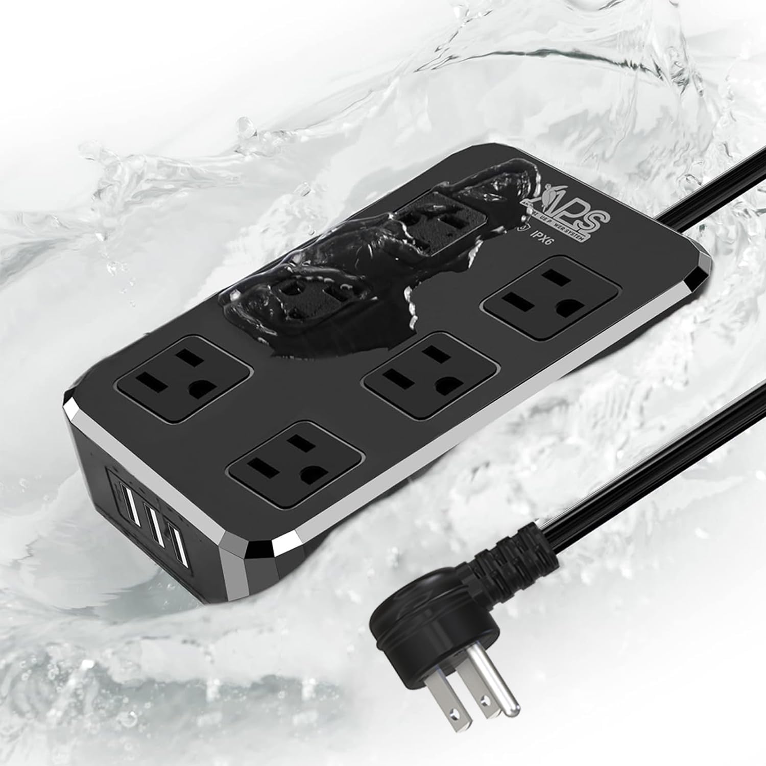 Outdoor Power Strip: Weatherproof with 3 USB Ports - APS