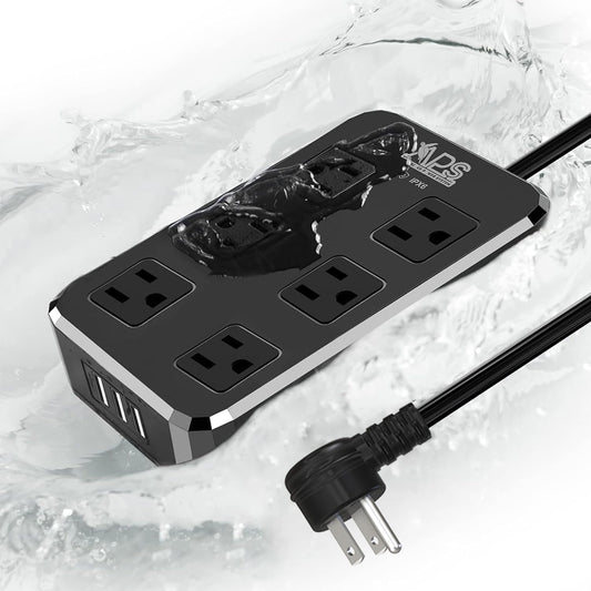 Outdoor Power Strip: Weatherproof with 3 USB Ports - APS