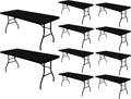 10 Pack Picnic Table Cover Fitted Tablecloth for 8 ft Rectangle Tables