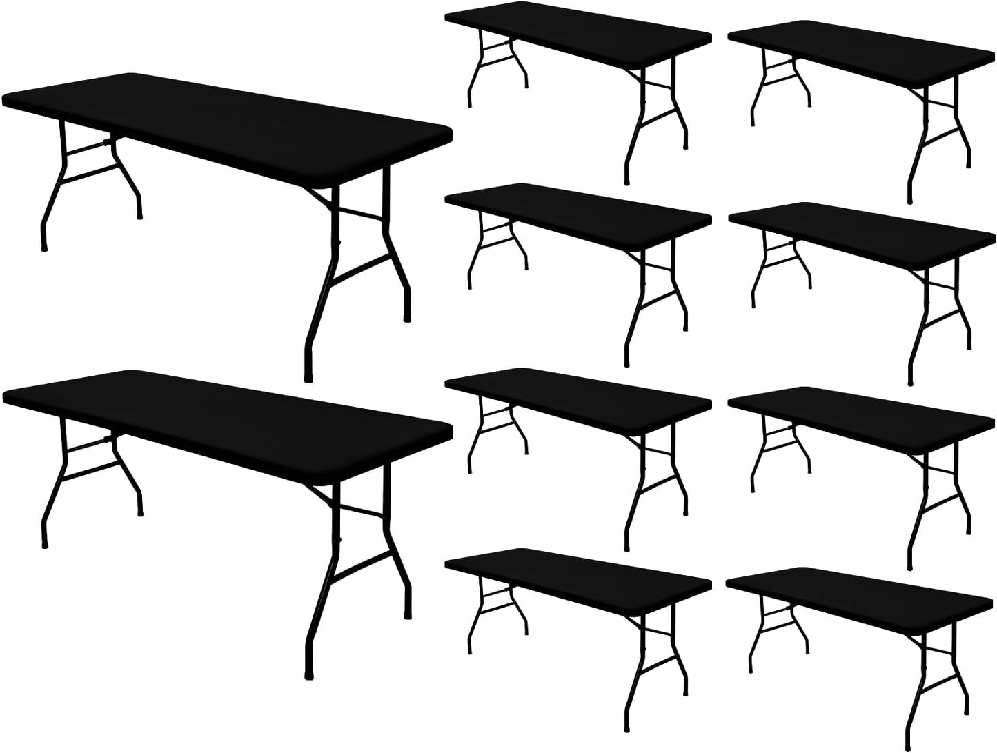 10 Pack Picnic Table Cover Fitted Tablecloth for 8 Foot Tables