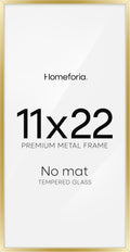 11x22 Newspaper Frame Gold - Thin Metal Picture Frame for Wall