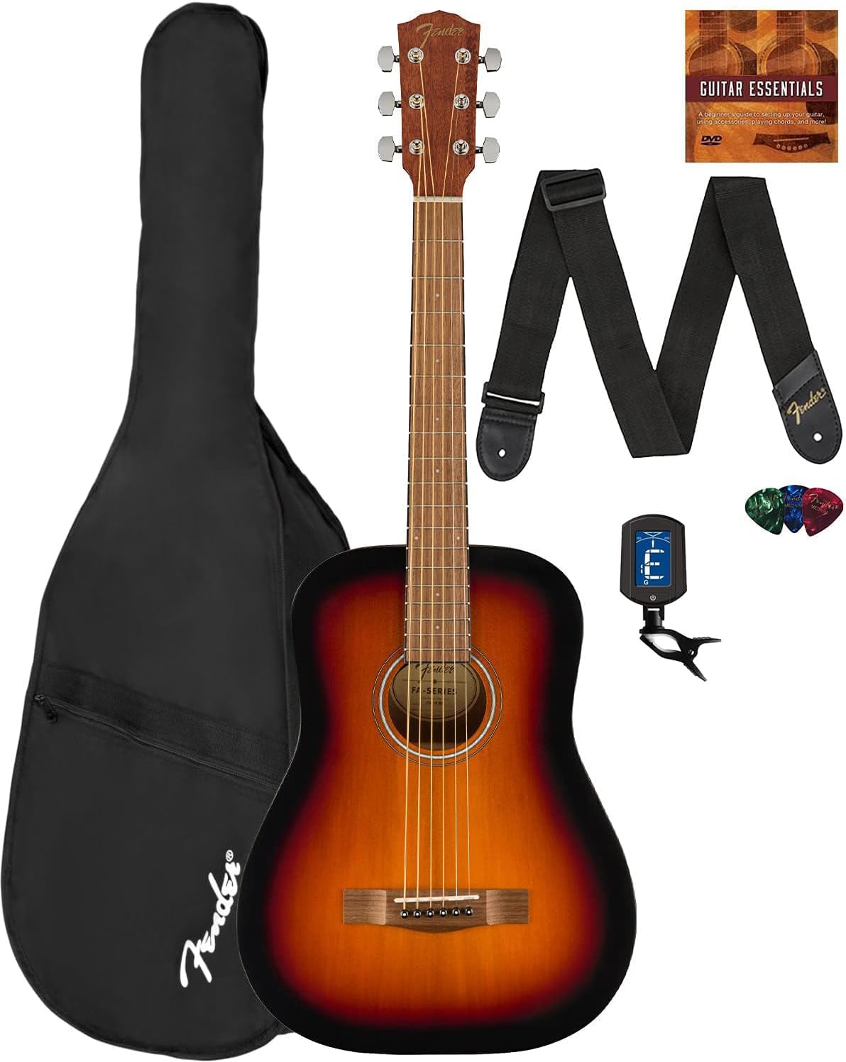Fender FA-15 3/4 Kids Acoustic Guitar Bundle - Learn with Ease!