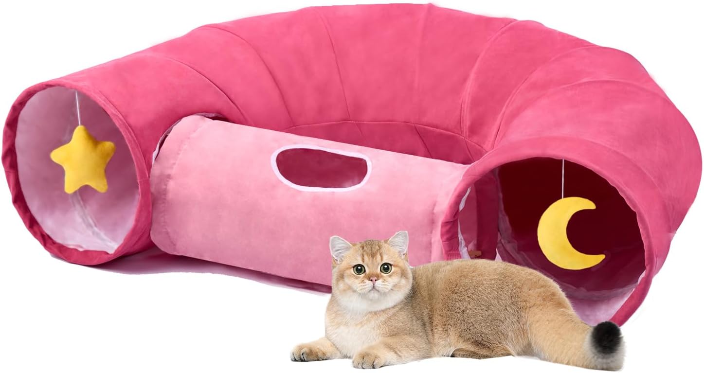 Interactive Cat Tunnel for Play and Rest - Large Durable Design