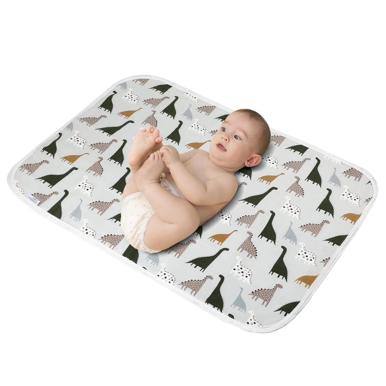 PHOEBUS BABY Waterproof Changing Pad Liner - Cute Dinosaur Design for Mess-Free Changes!