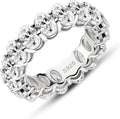 Eternity Ring 925 Sterling Silver CZ Band - Brilliant Sparkle