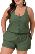 Summer Mae Plus Size Swim Romper One Piece Swimsuit - Modest, Pockets