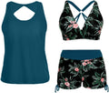 Yonique 3 Piece Tankini Swimsuit Set - Athletic Coverage Women's