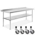 GRIDMANN Stainless Steel Table 72 in x 30 in - NSF Commercial Prep