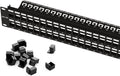 48-Port Keystone Patch Panel 2U 19ft Rackmount - Clean AV/Data