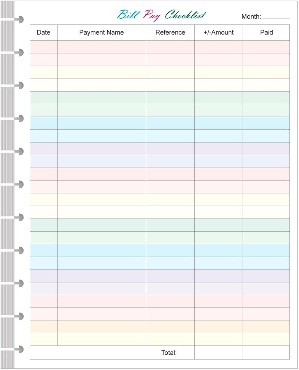 Yaridar Budget Planner Refills - Organize Bills Easily!