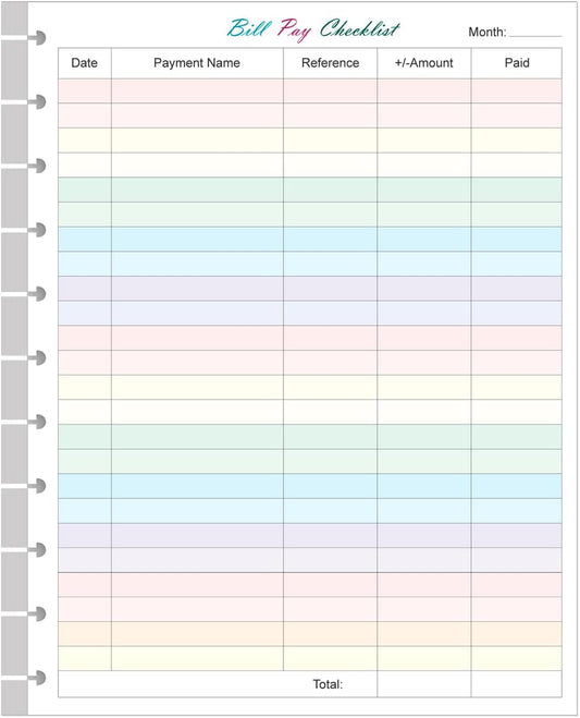 Yaridar Budget Planner Refills - Organize Bills Easily!