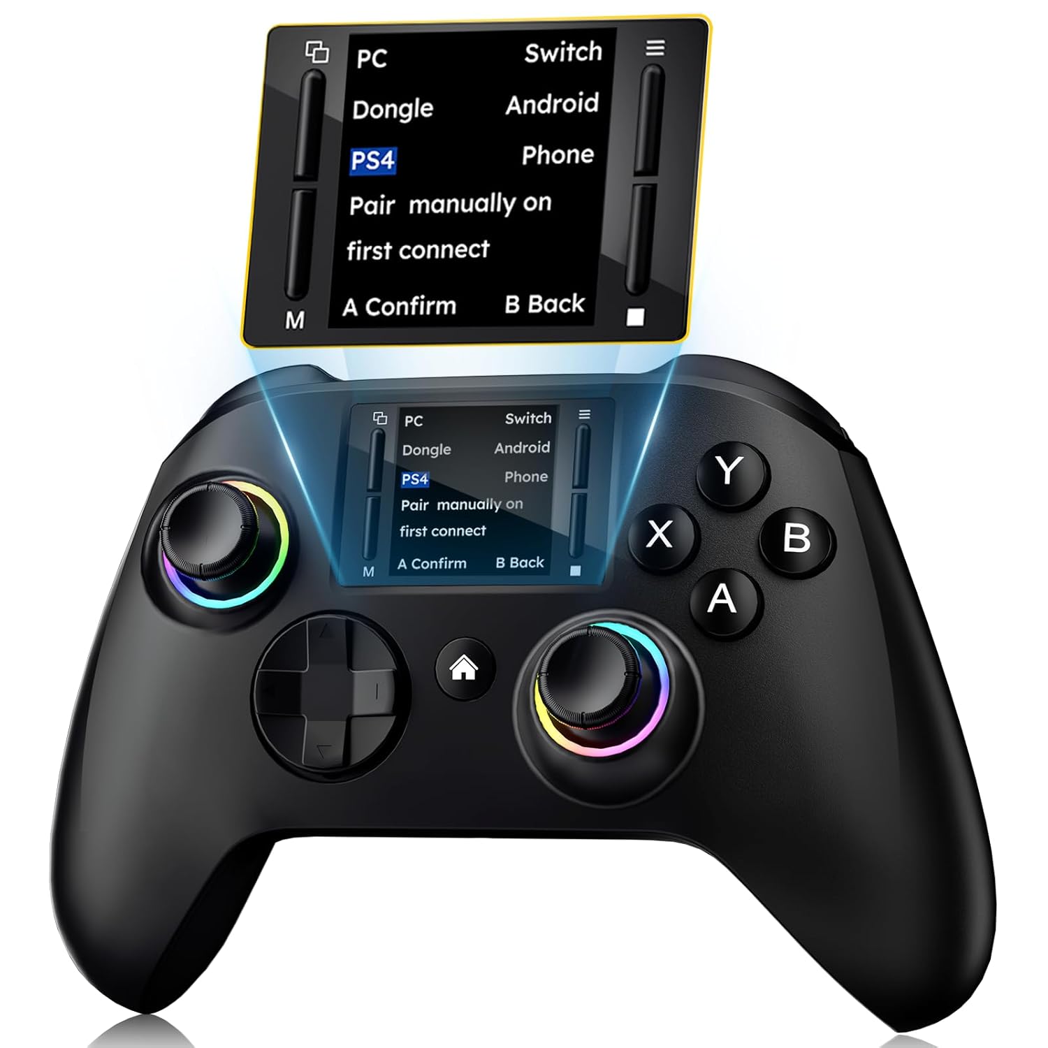 Interactive Screen Wireless Gaming Controller for PC and PS4