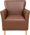 Stretch Mid Century Modern Armchair Slipcover - PU Brown Protector
