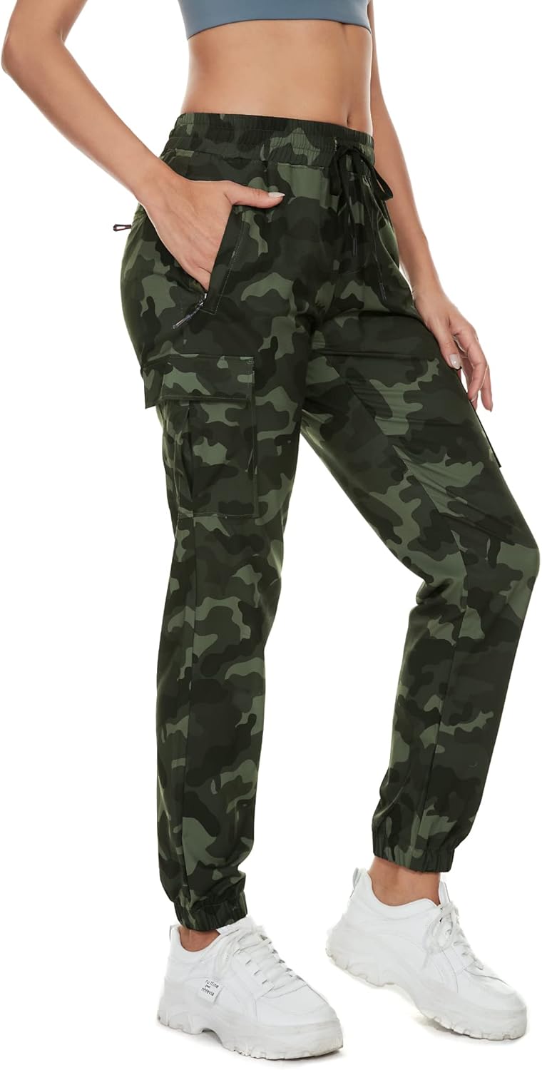 Quick-Dry Cargo Pants with Pockets for Women