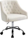 Velvet Office Swivel Chair - Elegant Adjustable Vanity Desk Seat