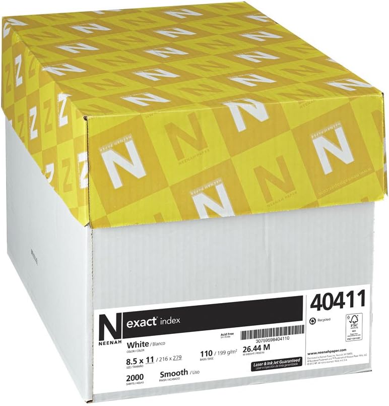 Neenah Exact Index Cardstock 110 lb for Quality Printing Needs