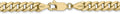 14k Yellow Gold Beveled Curb Chain Necklace Bracelet and Anklet Set