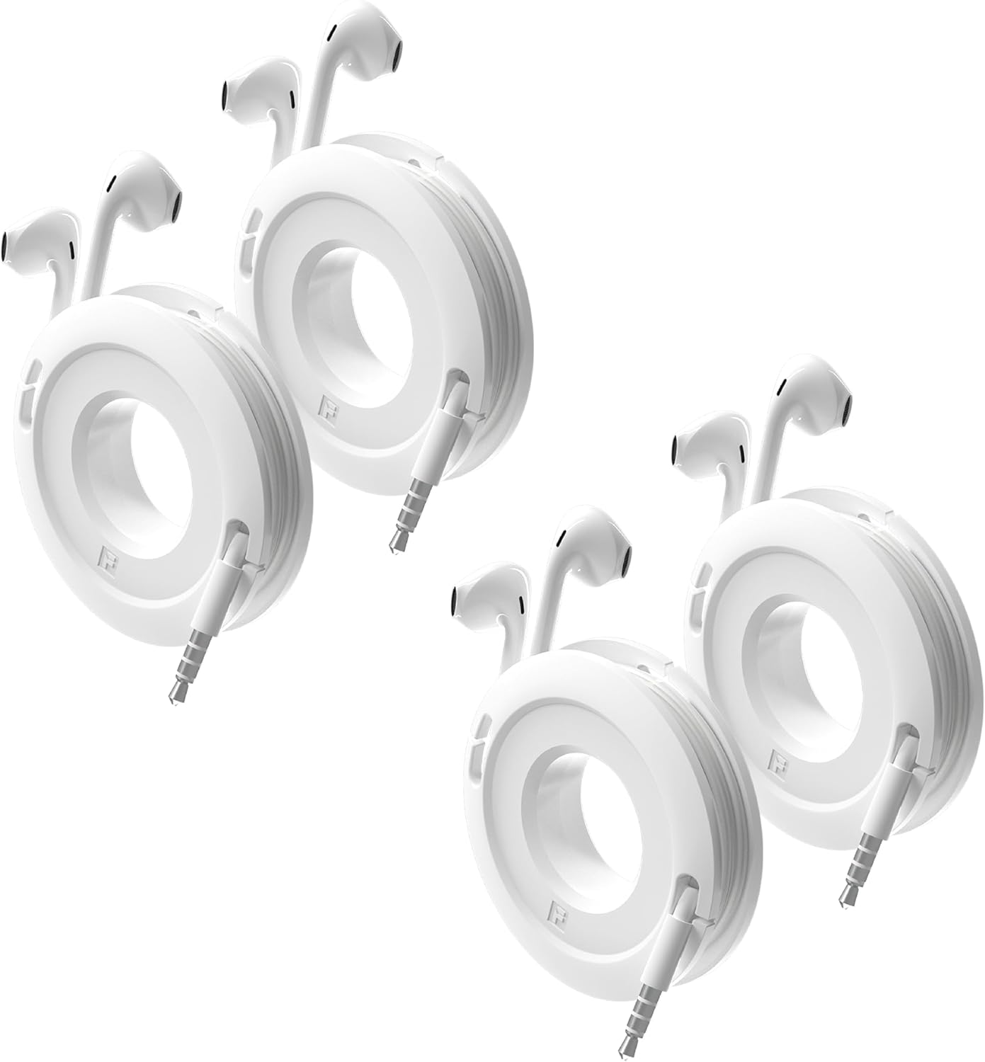 Travel Cable Winder Organizer - 4-Pack, White