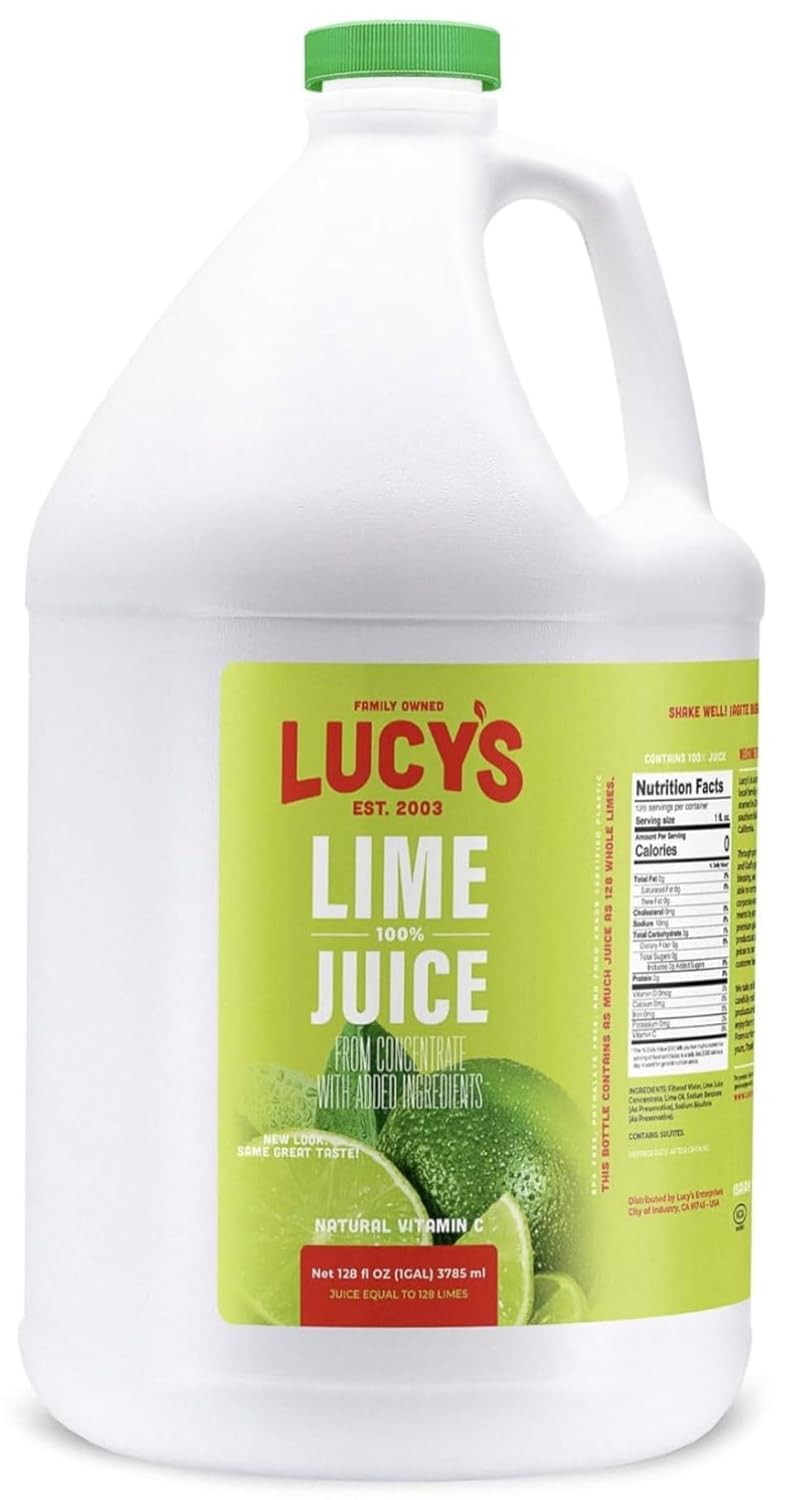 Lucys 100% Lime Juice Gallon - Fresh Flavor for Every Recipe