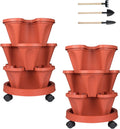 Vertical Planter 3 Tier Stackable Planters - Space-Saving Garden Tower