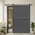 54in x 84in MDF Deep Gray Barn Door with 10FT Hardware Kit - Simple