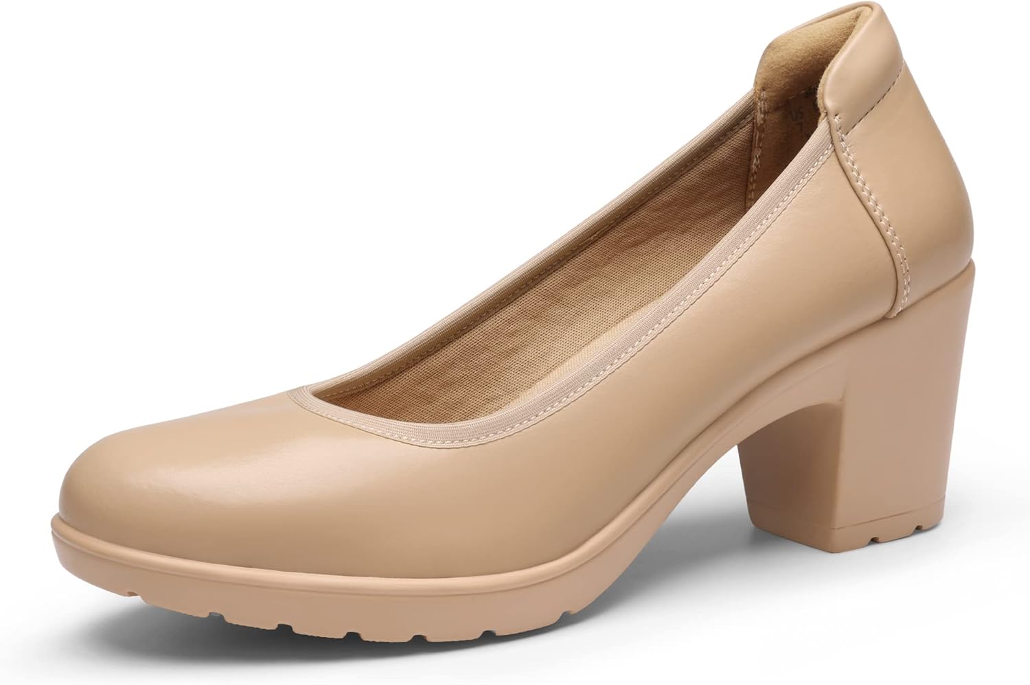 DREAM PAIRS Women's Chunky Closed Toe Low Block Heels for Work