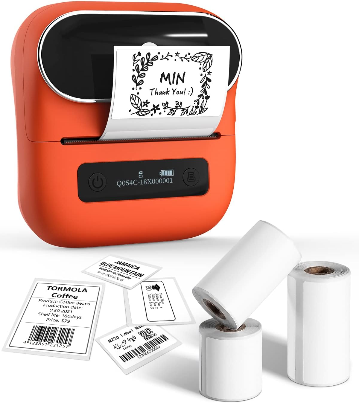 Phomemo M220: Bluetooth Label Printer with 3 Rolls