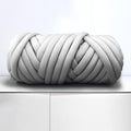 Arm Knitting Yarn Light Gray 2.2LB - Chunky Cotton Tube for Throws