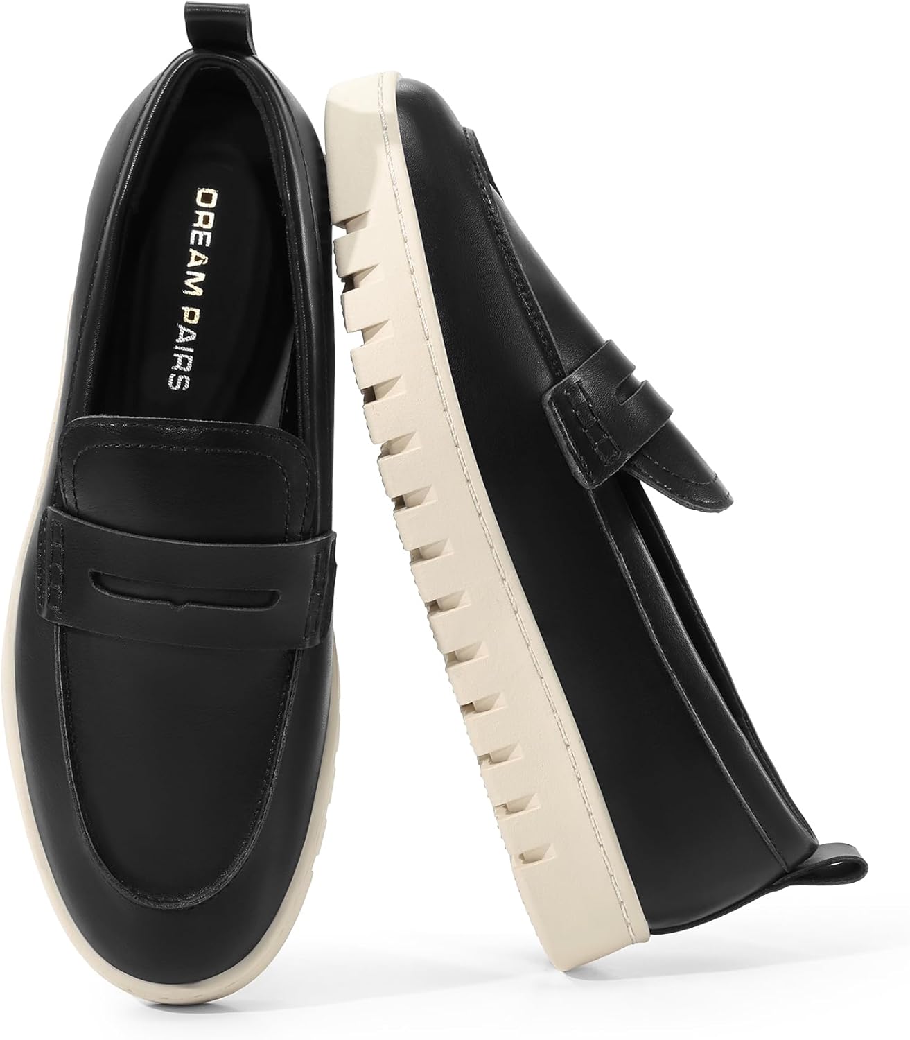 DREAM PAIRS Comfortable Slip On Loafers for Women with Arch Support