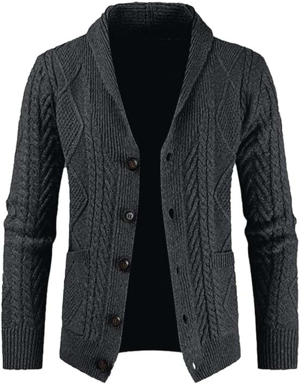 Mens Casual Shawl Collar Cardigan Sweater for Stylish Comfort
