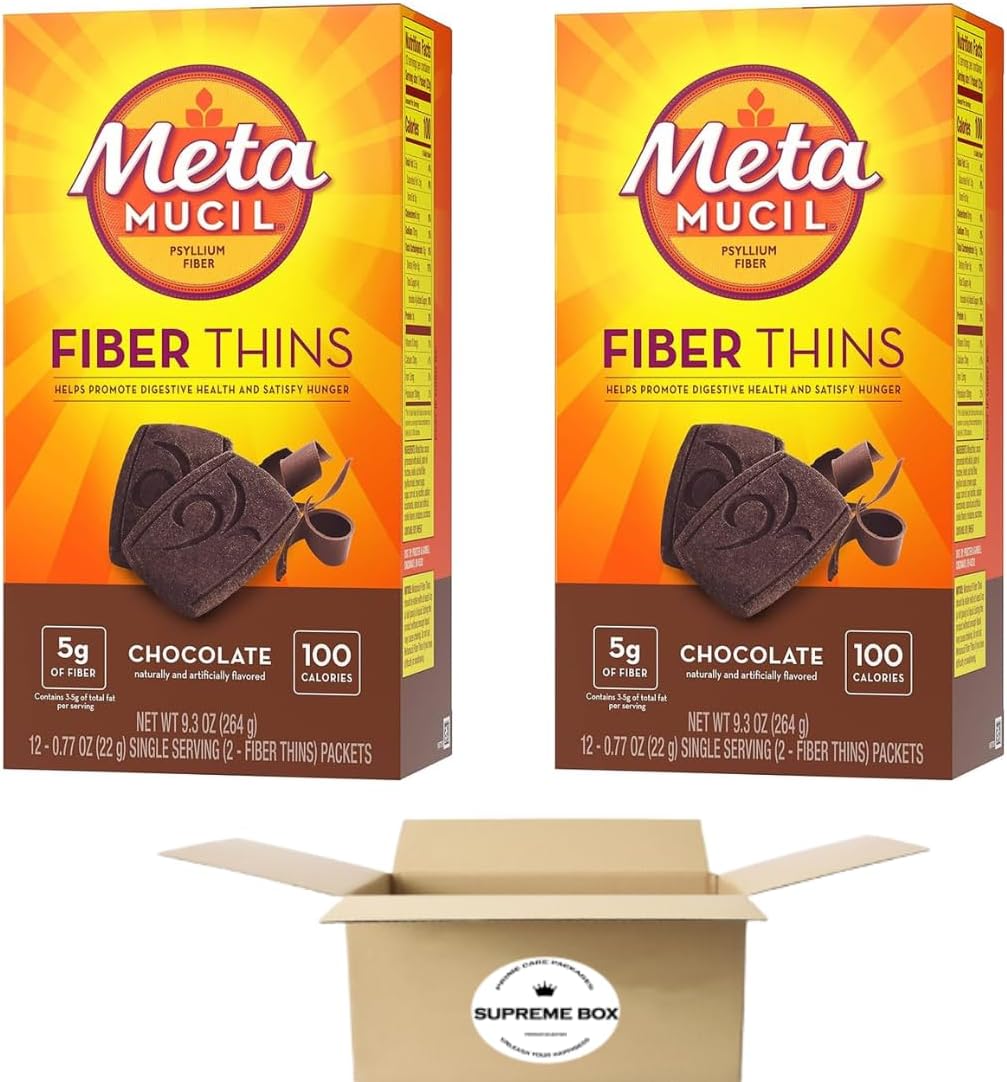 SUPREME BOX Fiber Thins Chocolate Supplement for Digestive Health