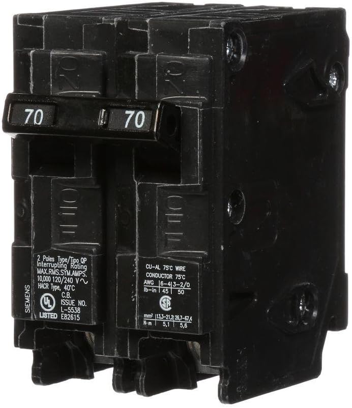 SIEMENS Q270 70-Amp Double Pole Type QP Circuit Breaker Review