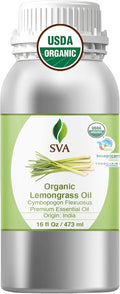 SVA Lemongrass Essential Oil Organic 16 Fl Oz - Aromatherapy & Skin