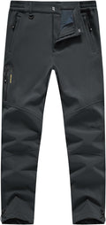 YSENTO Men's Fleece Lined Snow Ski Pants - Waterproof Insulated