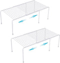 Expandable Cabinet Storage Organizer Shelf - Space-Saving Kitchen Rack