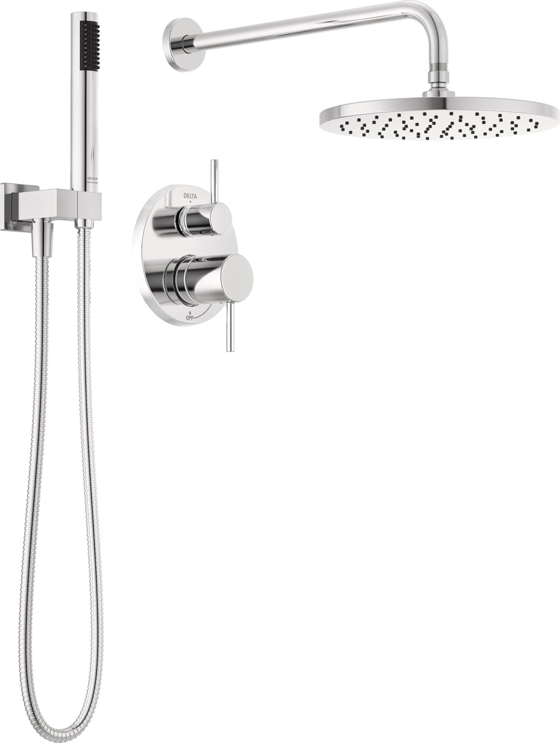 Delta Modern 14 Series Round Rain Shower System for Luxury