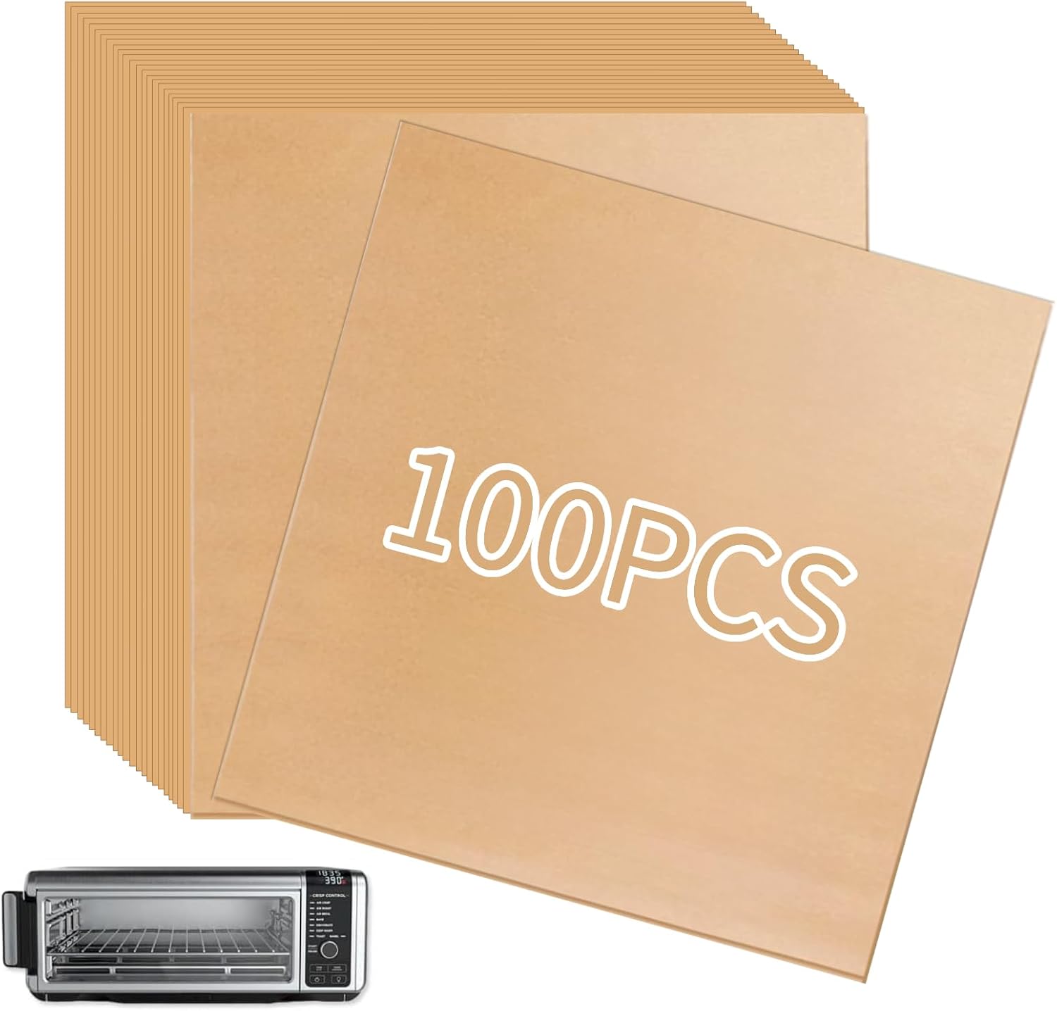 Ninja Air Fryer 12 Parchment Liners, 100 Pcs - Non-Stick Oven Saviors