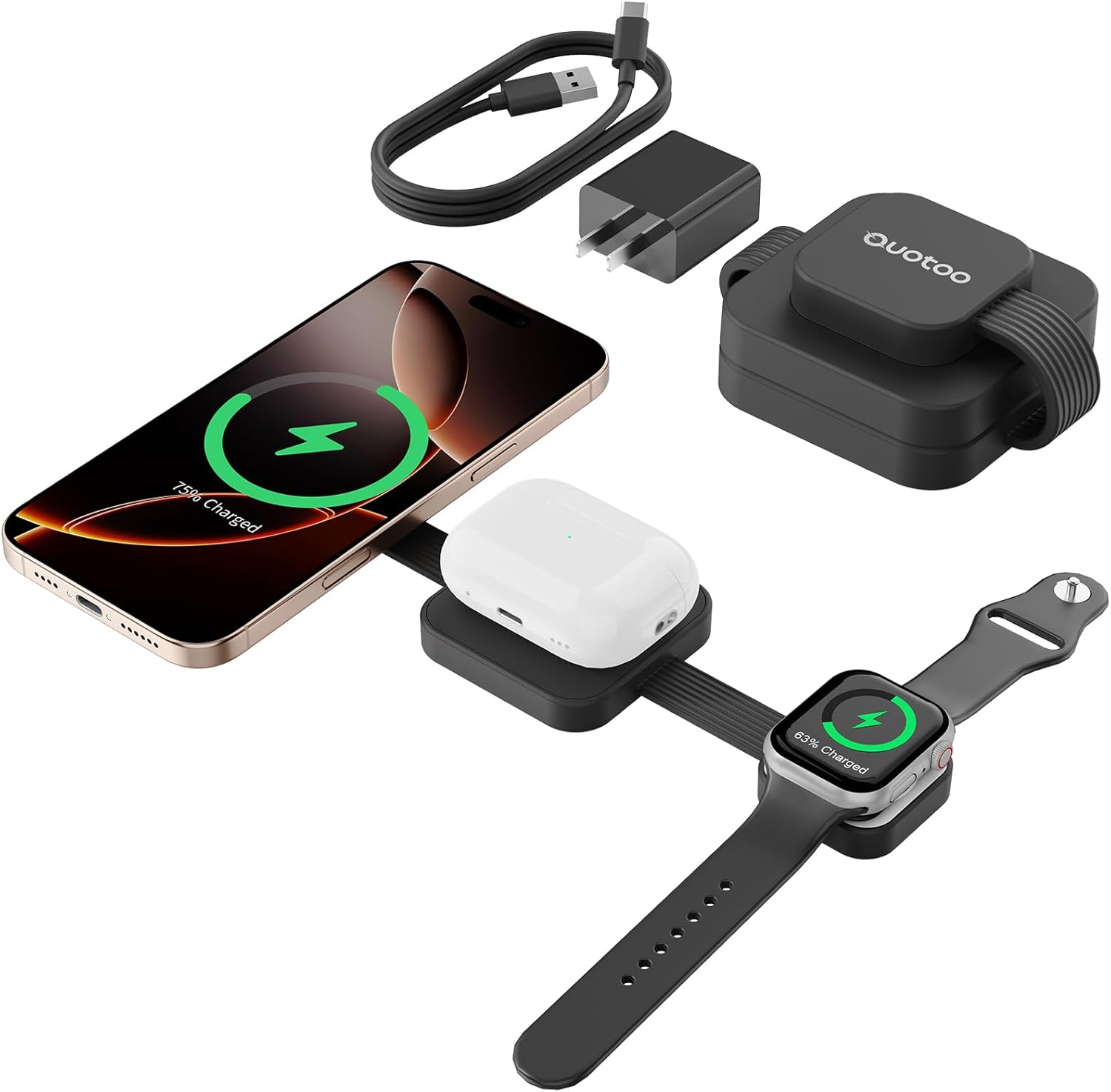 Ultimate 3-in-1 MagSafe Charging Hub by Ouotoo
