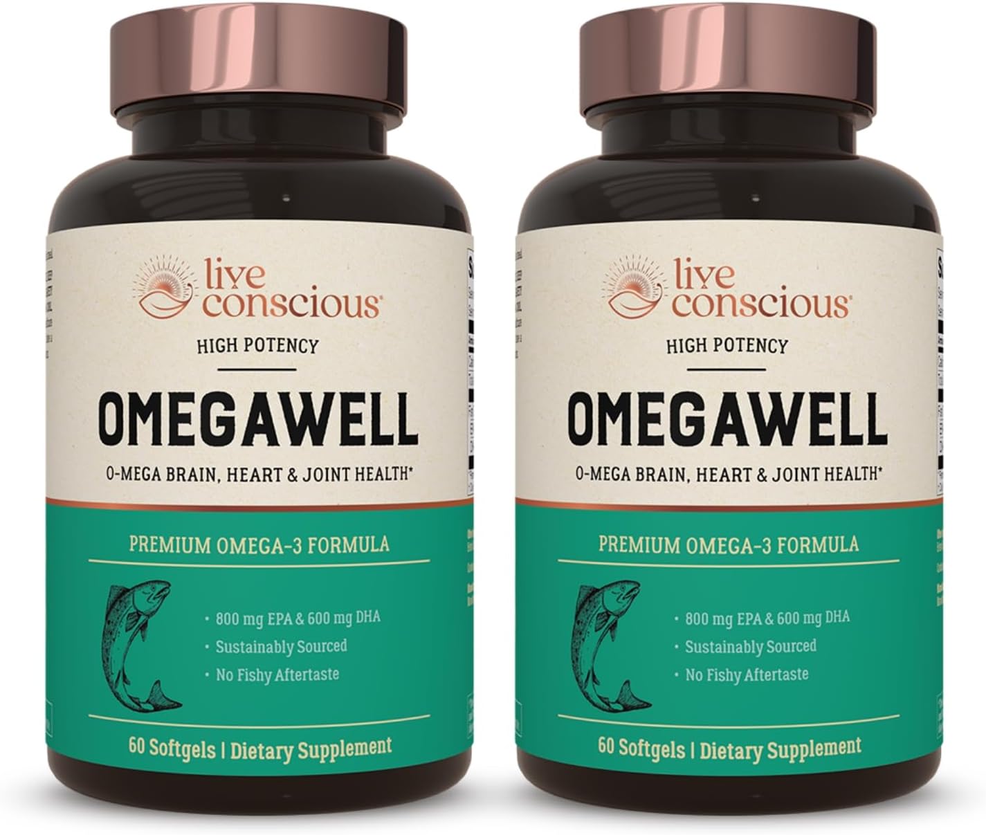 Live Conscious OmegaWell Fish Oil for Heart, Brain, Joint Health