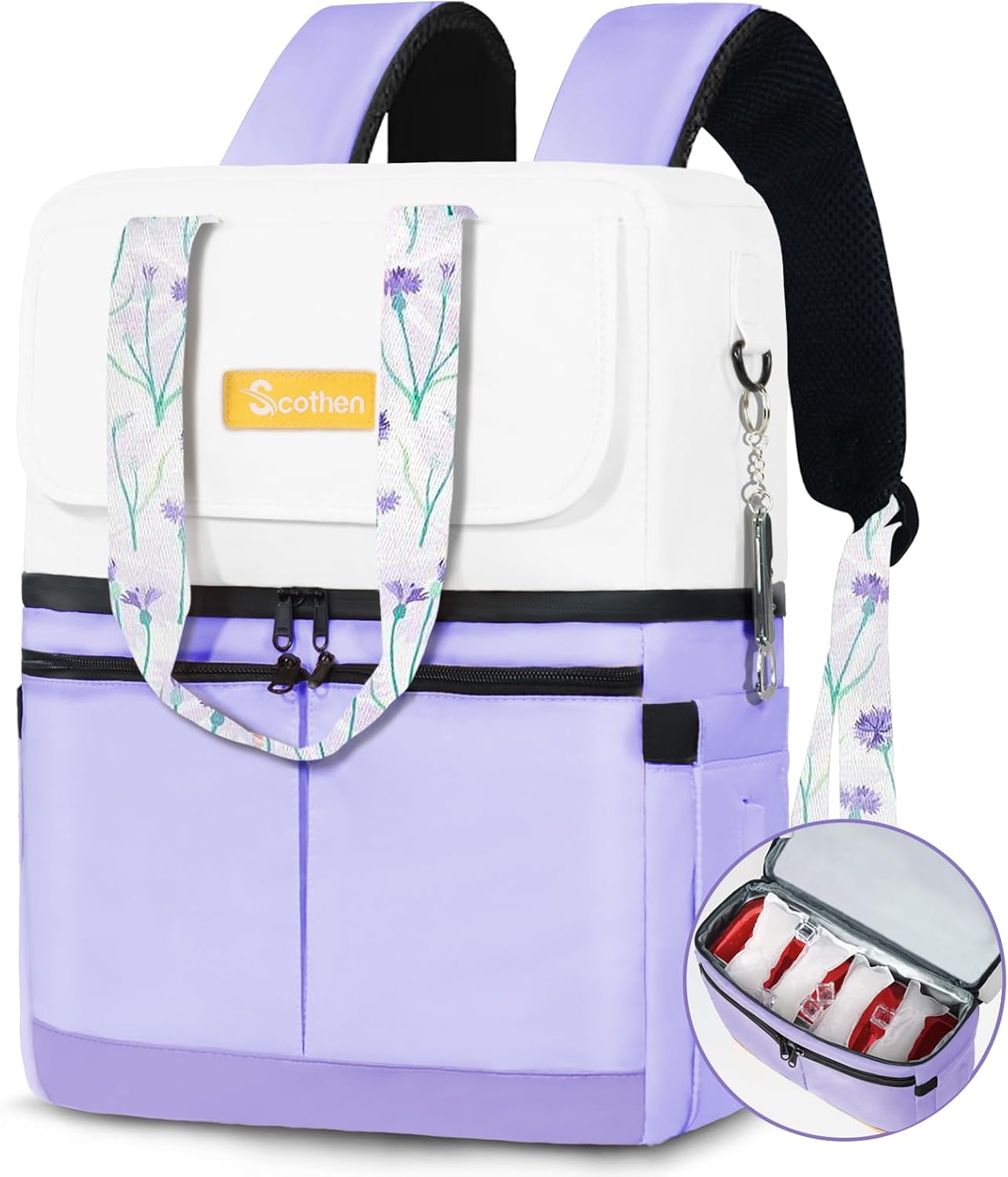 Backpack Cooler with Double Decker Design for Women Travel