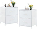 Sweetcrispy Nightstand Set of 2 with 2 Storage Drawers - Compact