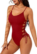 Narecte One Piece Swimsuit Women High Cut Lace-Up - Adjustable Fit