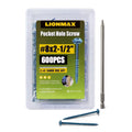 LIONMAX Pocket Hole Screws #8 x 2-1/2 in Blue Coated - Weather