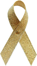 Support USA Gold Tinsel Childhood Cancer Awareness Ribbons - Bag