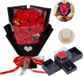 EIGHTOWN Roses Bouquet Artificial Flower - Preserved Red Rose Gift