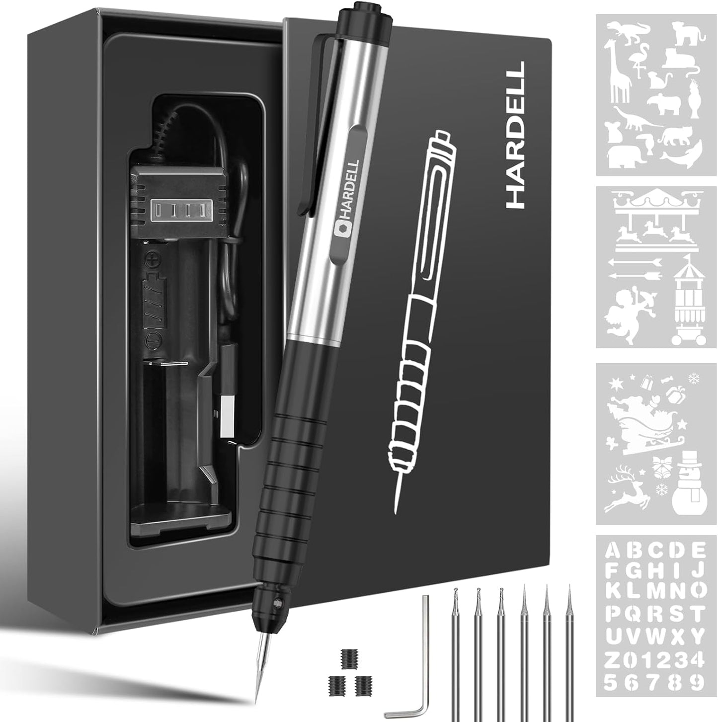 Portable Cordless Engraving Pen by HARDELL - Precision Crafting Tool