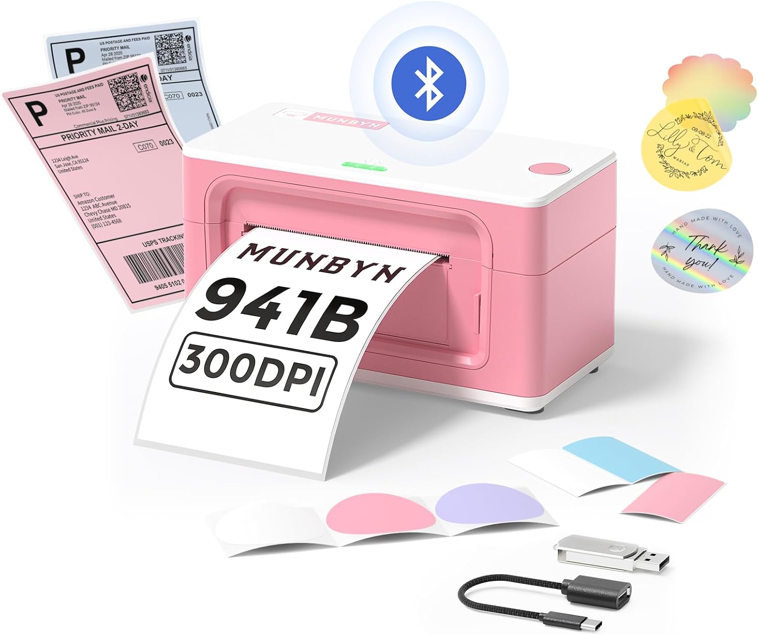 Effortlessly Print Anywhere with MUNBYN Bluetooth Printer!