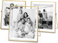 Picture Frame Set of 3 10x12 Gold Floating Frame - Elegant Tabletop