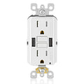 Leviton GUSB1-W 15A SmartlockPro GFCI USB Charger Outlet - Fast Safe